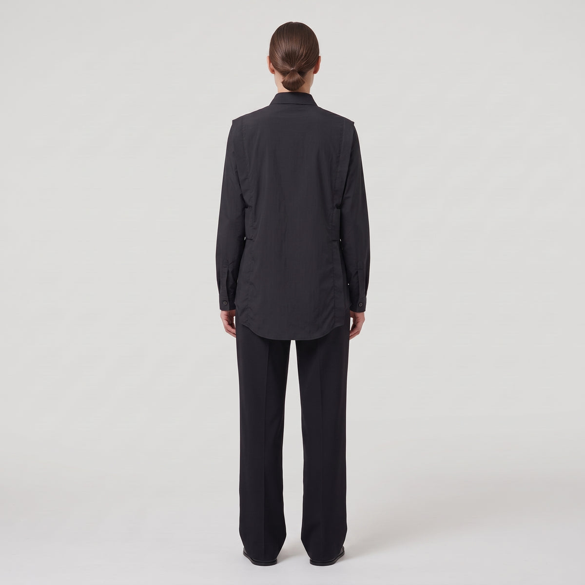 Structured Black Cotton Shirt