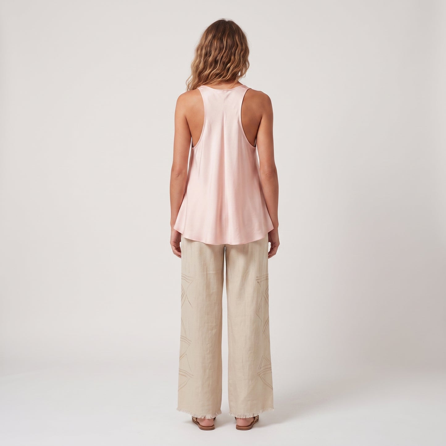 Silk V-Neck Sleeveless Tank