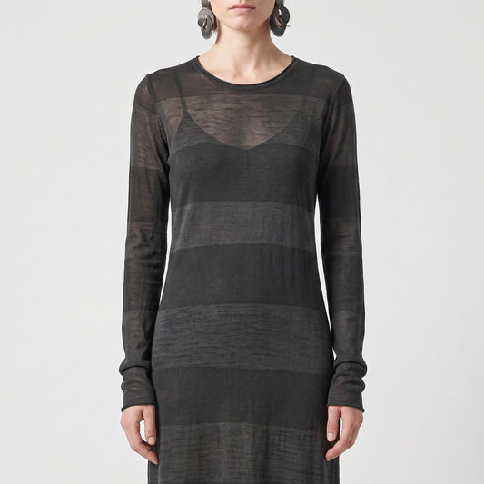 Striped Long Sleeve Knit Dress