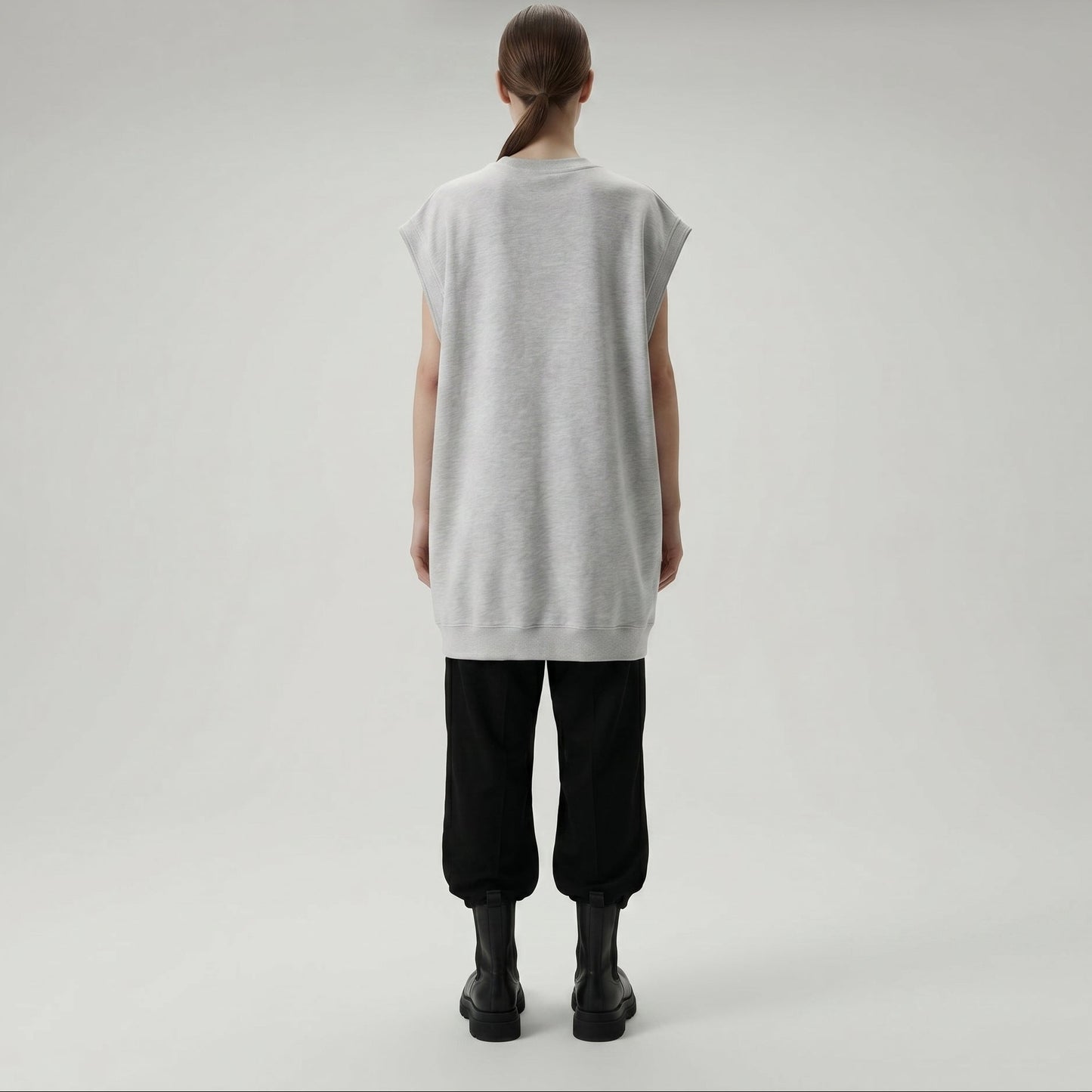 Sleeveless Crewneck Jersey Vest