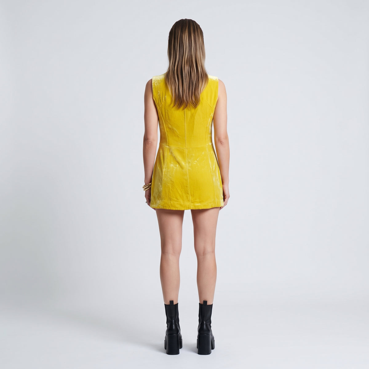 Structured Velvet Mini Dress