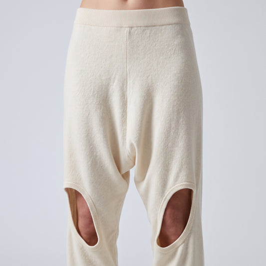Abstract Cutout Knit Trousers
