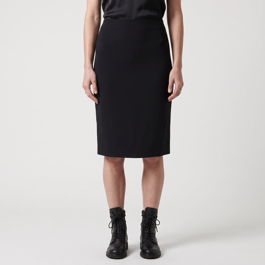 Minimalist Black Midi Skirt