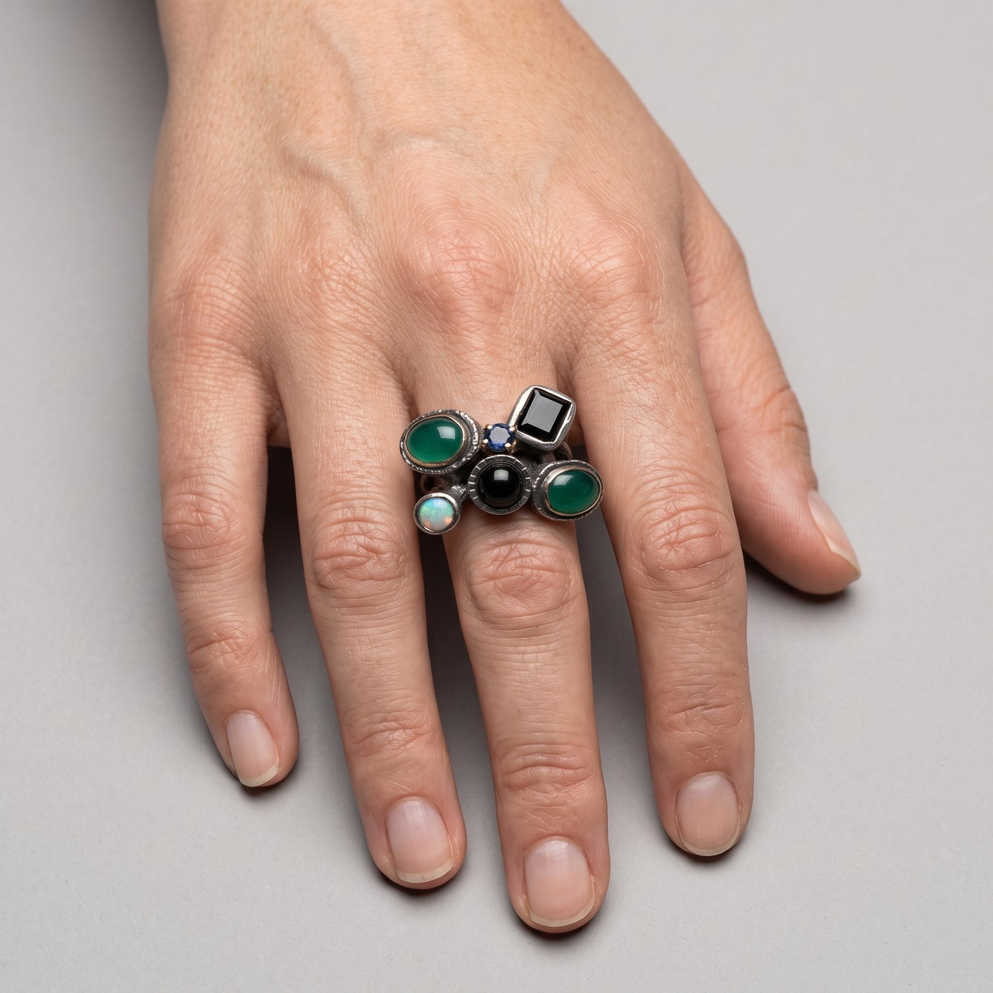 Multistone Statement Cocktail Ring
