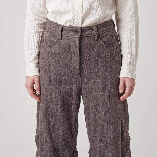 Structured High-Waisted Cropped Trousers