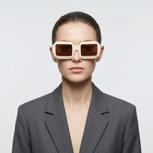 Chunky Retro Rectangular Sunglasses