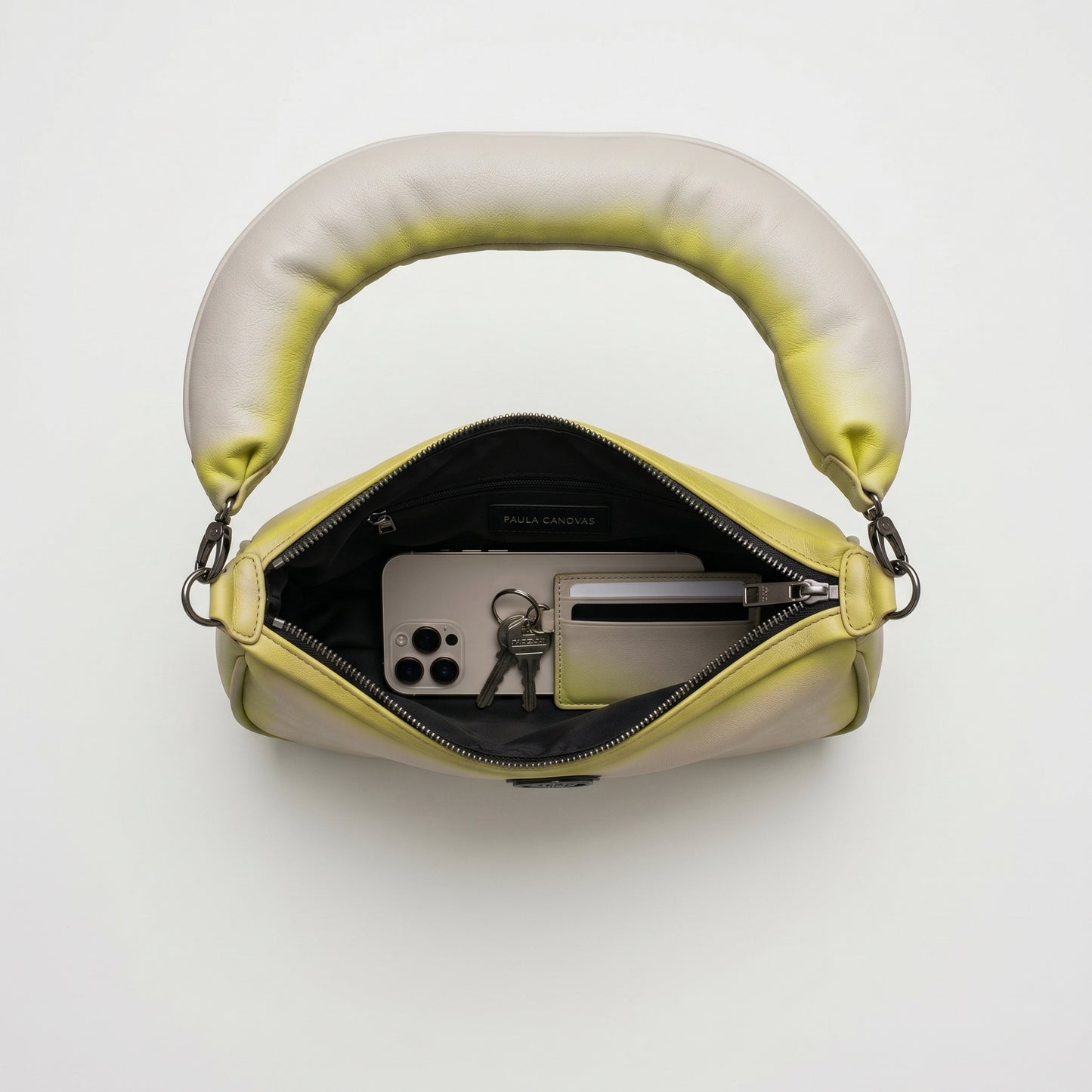 Sculptural Ombre Leather Shoulder Bag