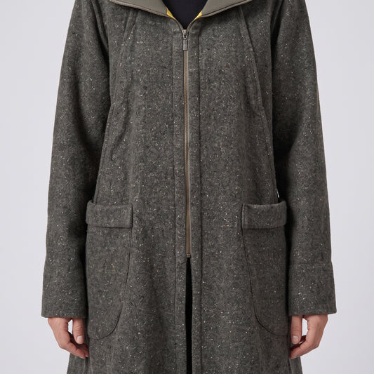 Structured Wool Blend Coat