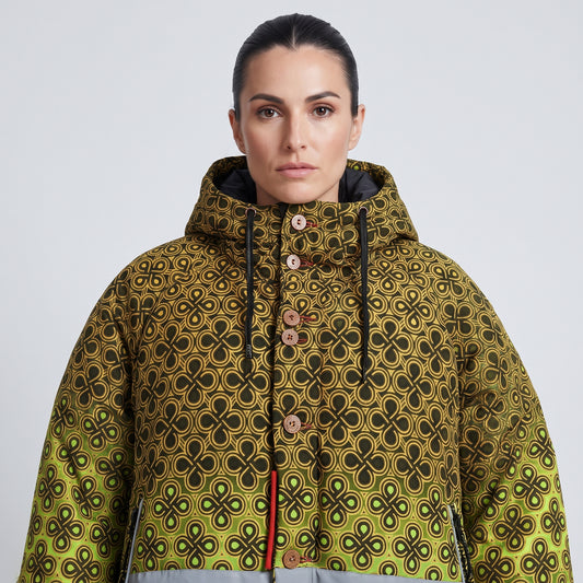 Printed Oversized Padded Parka