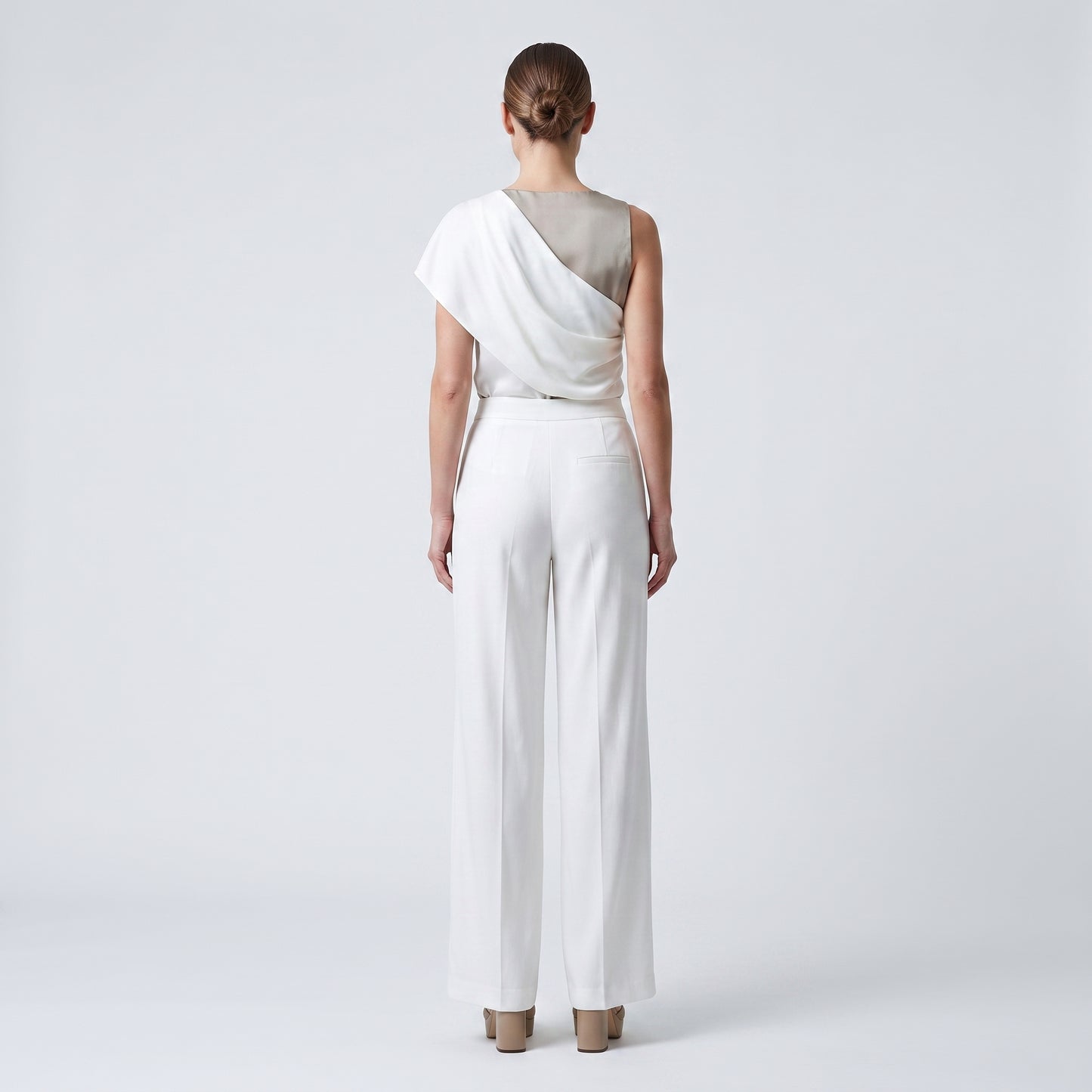 Classic White Tailored Trousers