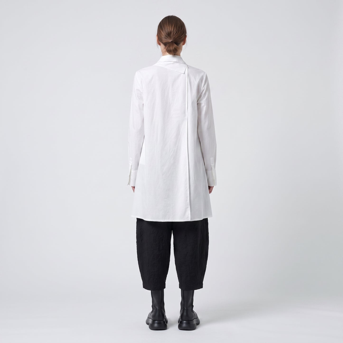 Minimalist Crisp Cotton Tunic Shirt