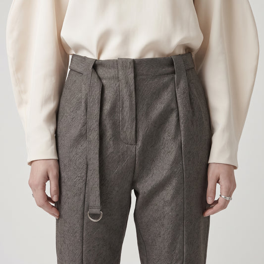 Tailored D-Ring Belted Trousers