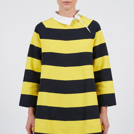 Striped A-Line Rugby Dress