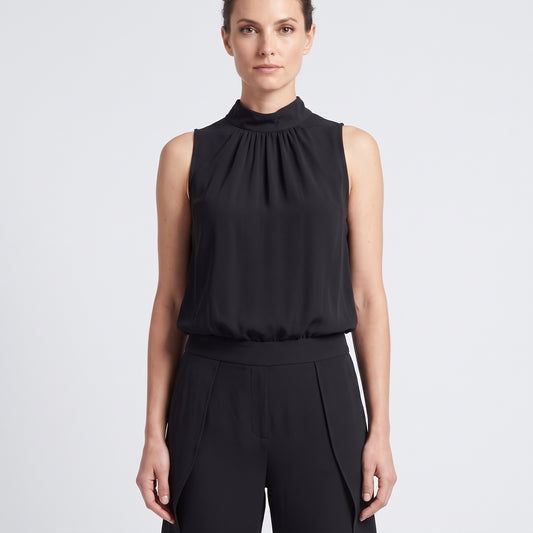 Sleeveless Ruffle Detail Jumpsuit