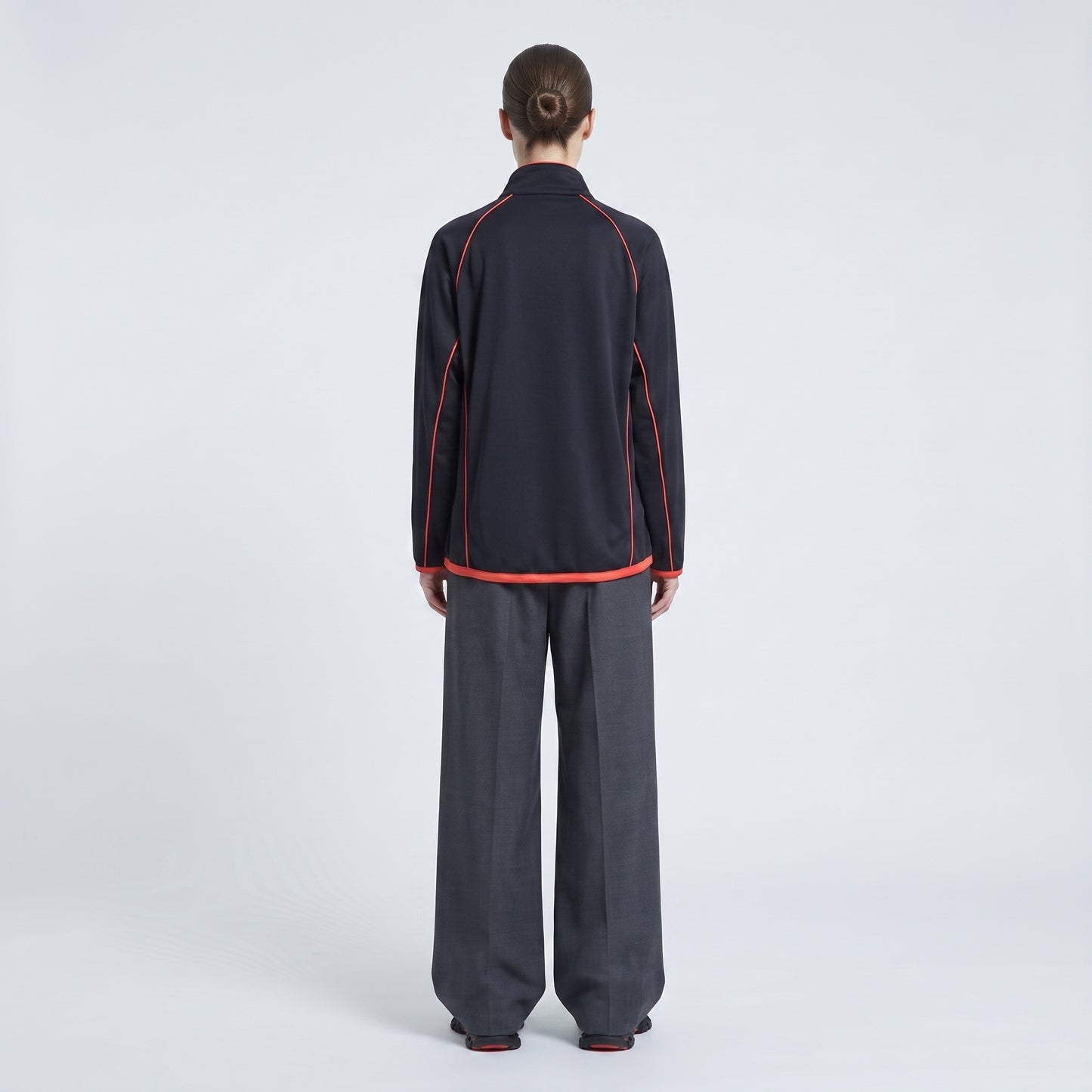 Piped Zip-Up Track Jacket