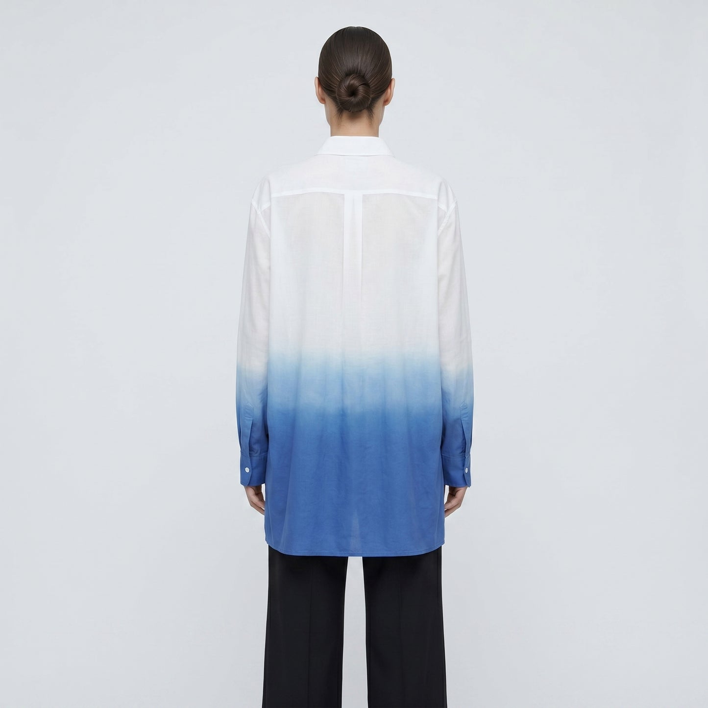 Ombré Dip-Dye Cotton Shirt