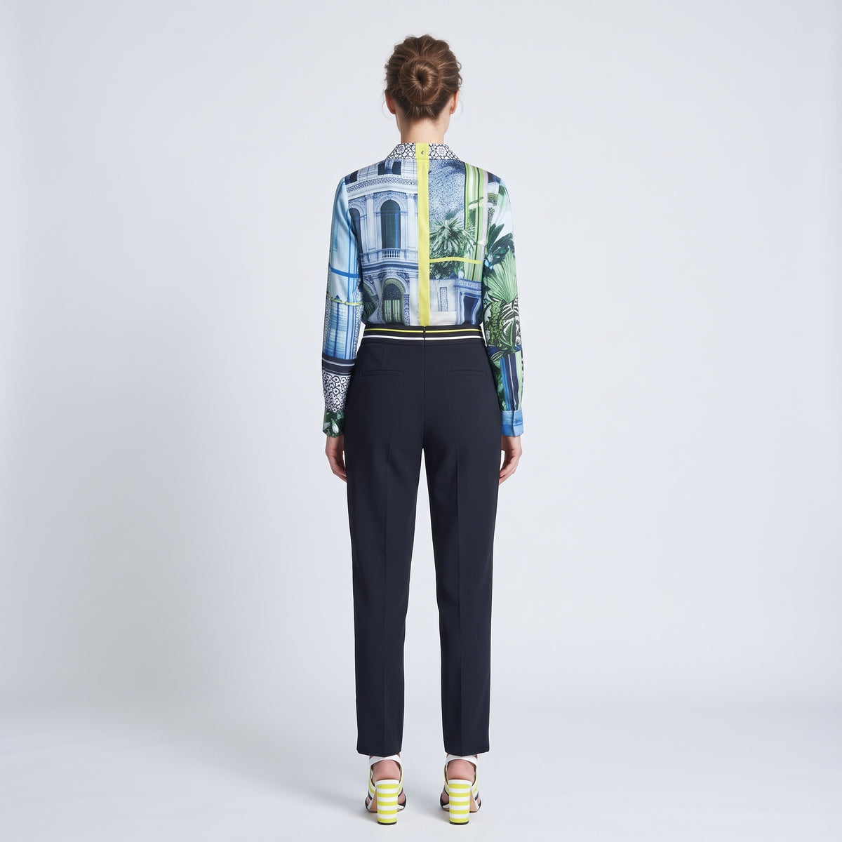 Striped Waist Tailored Trousers