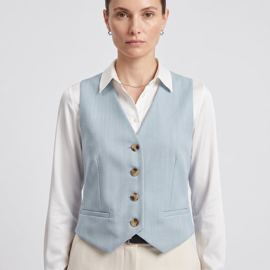 Tailored Sky Blue Vest