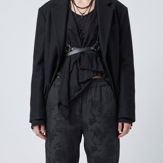 Floral Jacquard Tailored Trousers