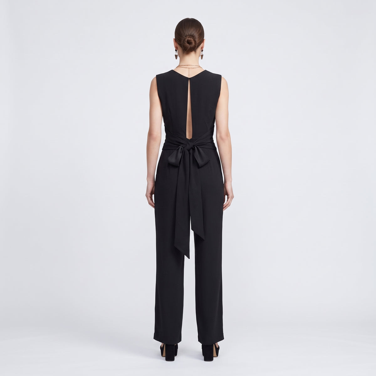 Sleeveless Plunge Neck Jumpsuit