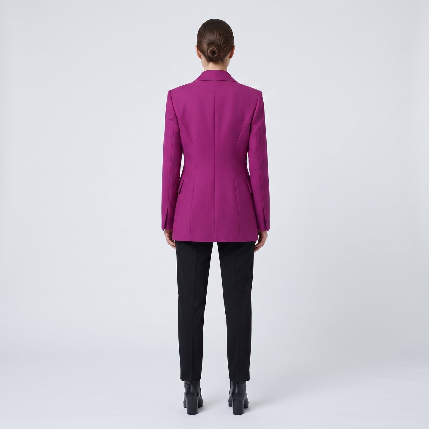 Magenta Double Breasted Blazer