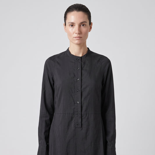 Minimalist Black Cotton Tunic