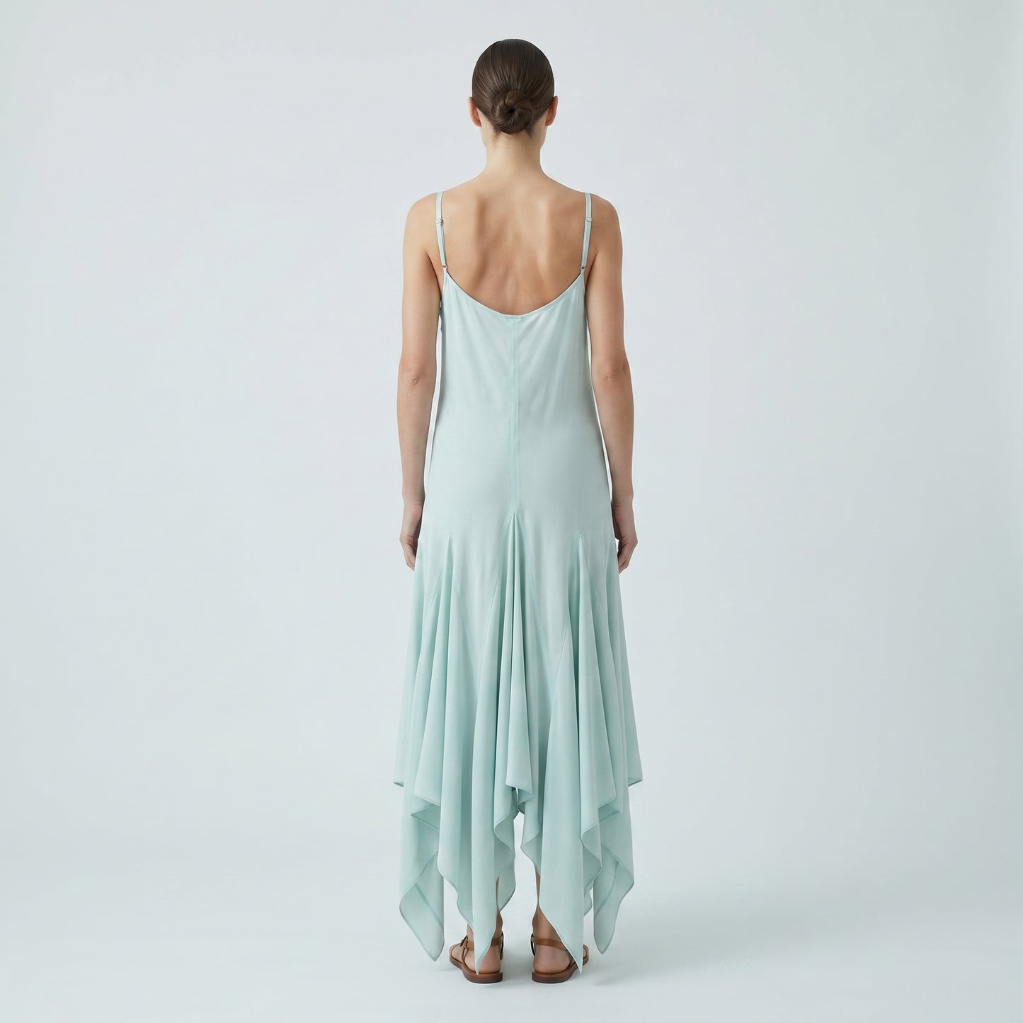 Asymmetric Hem Slip Dress