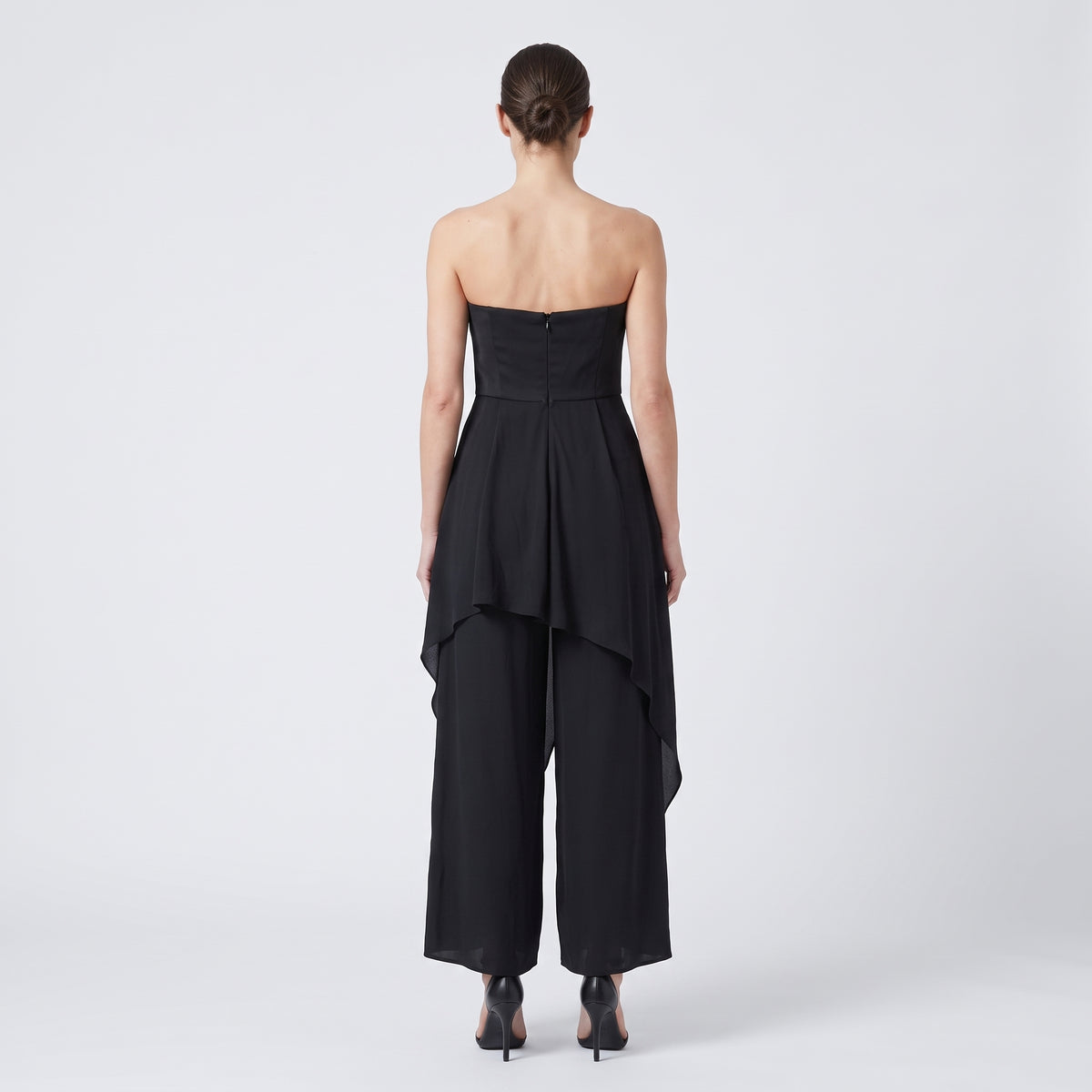 Strapless Draped Evening Jumpsuit