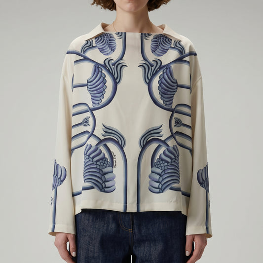 Floral Print Collared Shirt