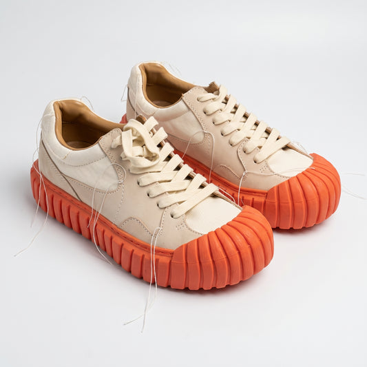 Textured Sole Canvas Low-Top Sneakers