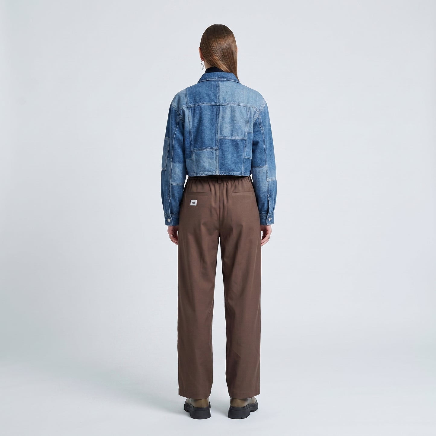 Tailored Brown Pleated Trousers