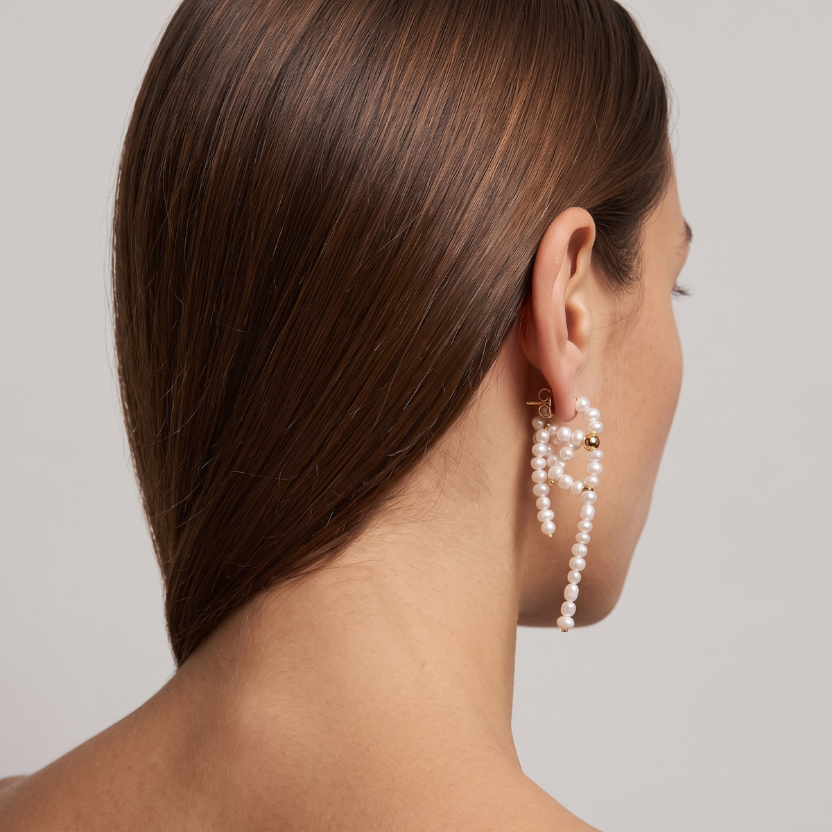 Sculptural Pearl Drop Earrings