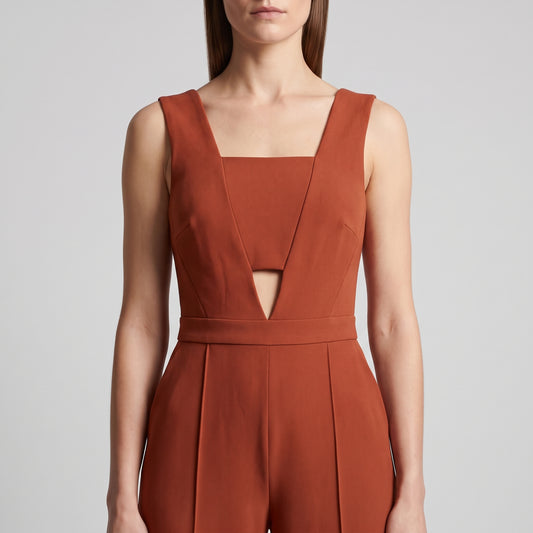 Structured Cutout Tailored Jumpsuit