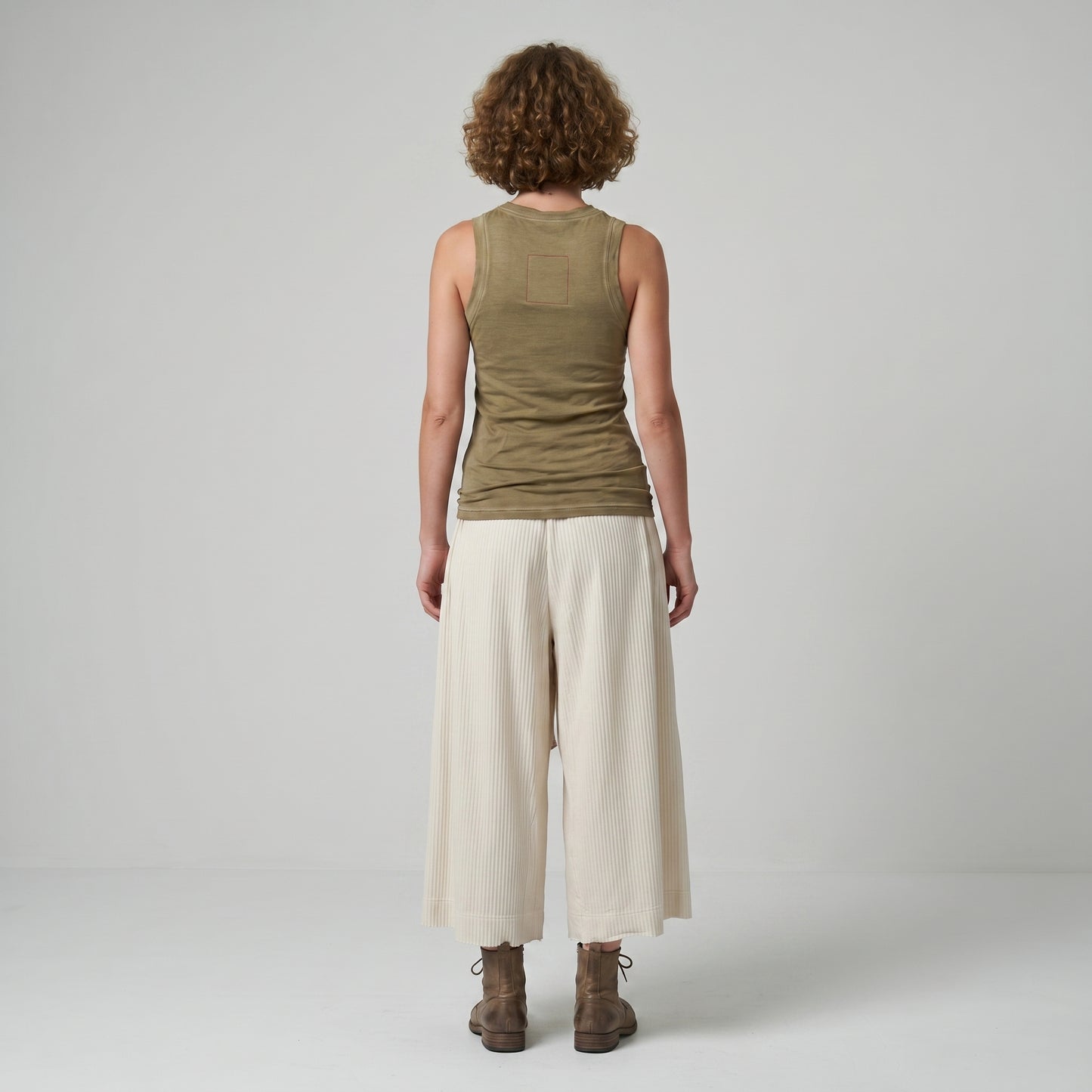 Washed Cotton Ribbed Tank Top