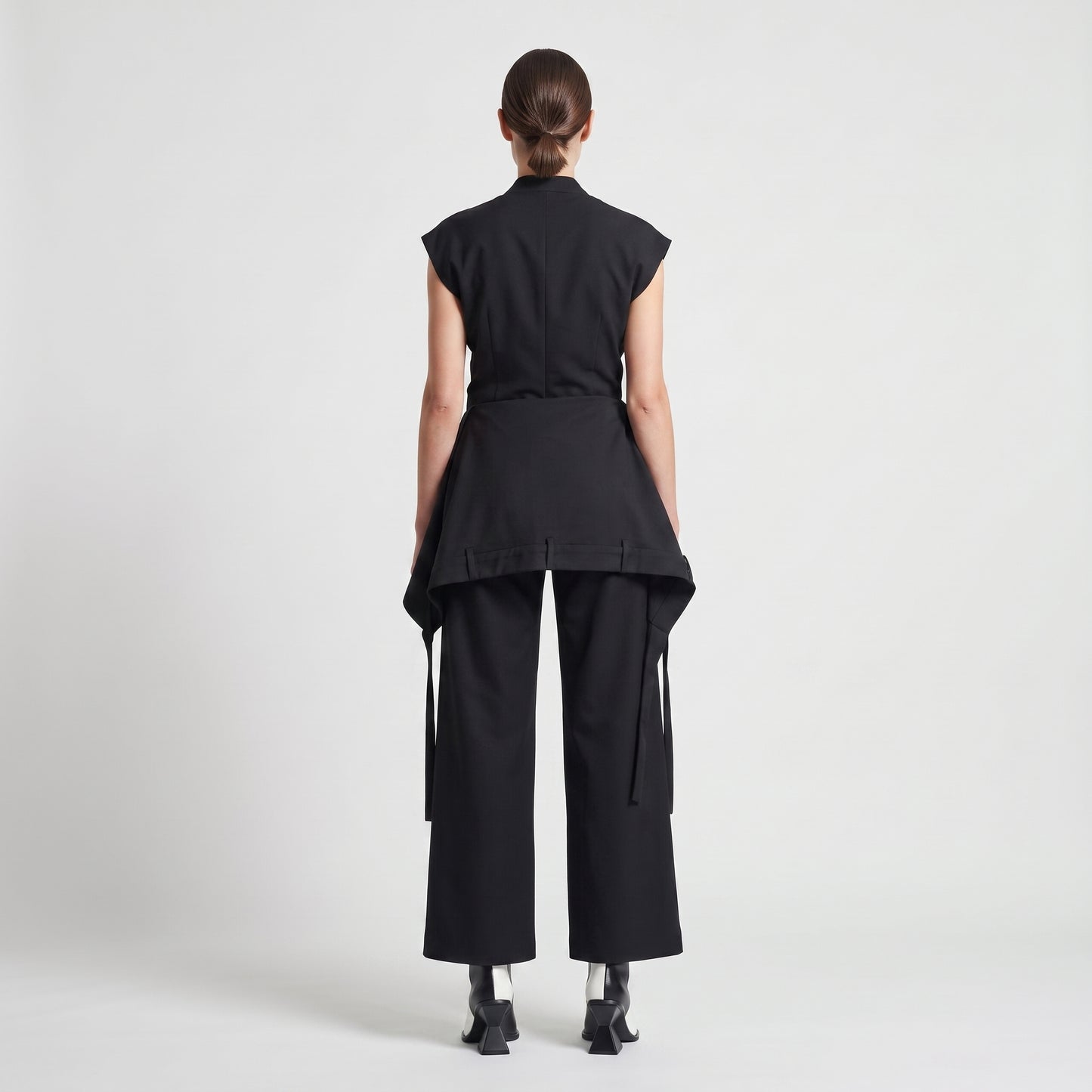 Structured Drape Detail Trousers