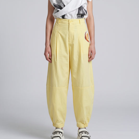 Pleated High-Waist Tapered Trousers