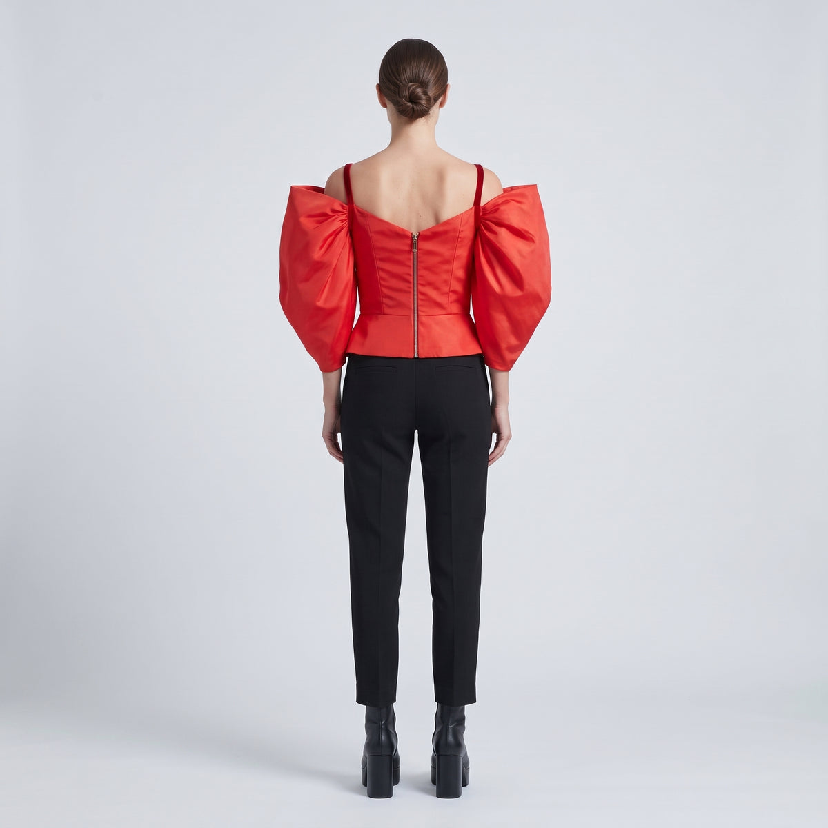 Dramatic Red Puff Sleeve Top