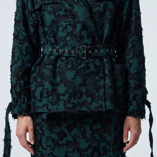 Textured Belted Utility Jacket