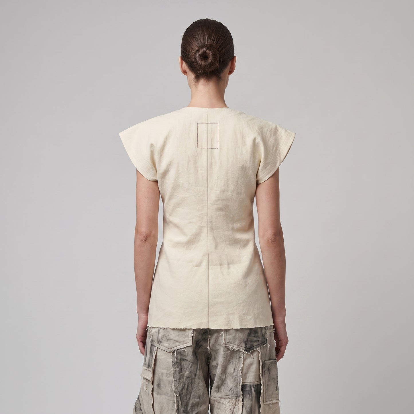 Minimalist V-Neck Linen Top