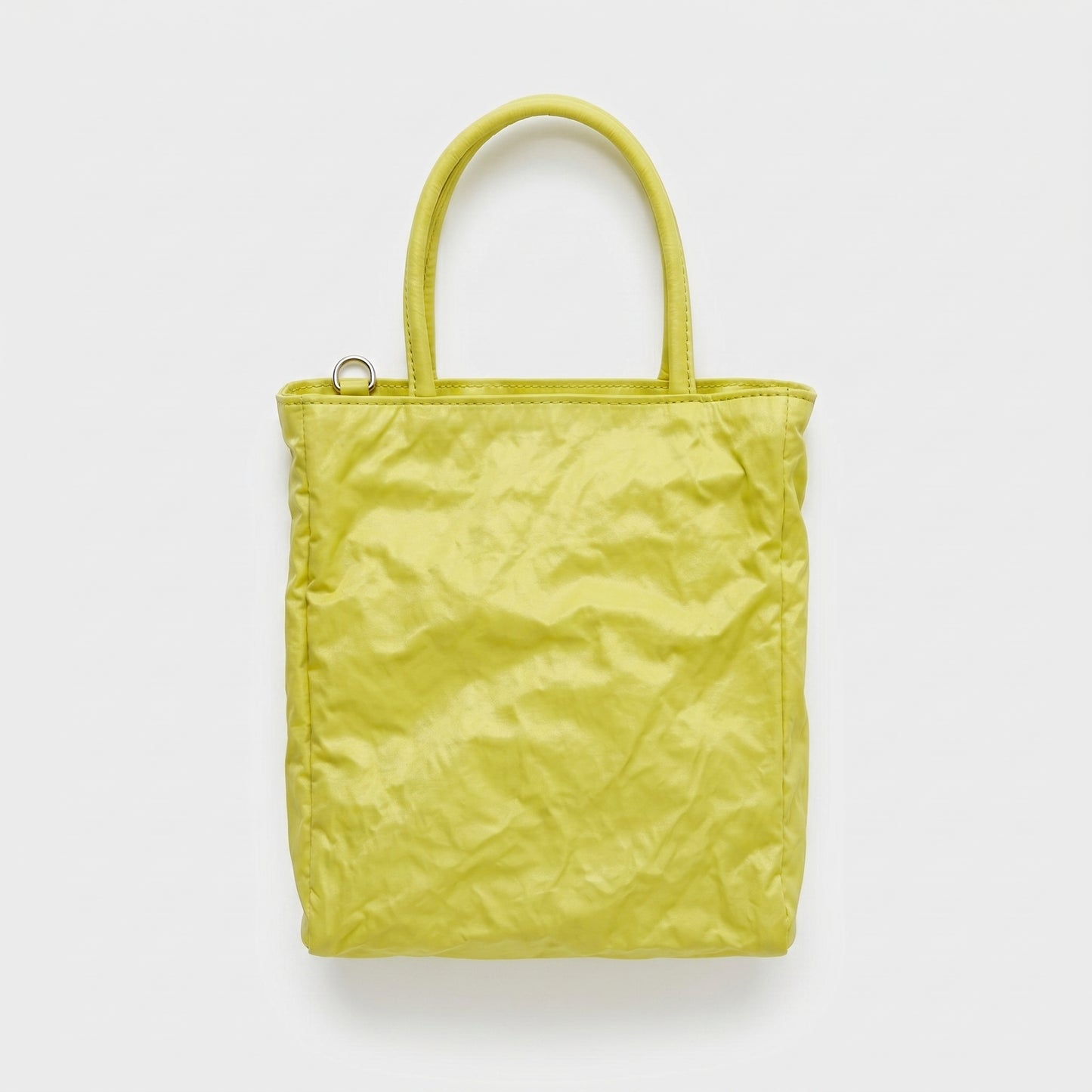 Crinkled Lime Yellow Mini Tote