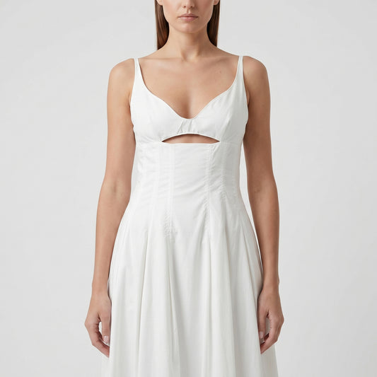 Cutout Cotton Midi Dress