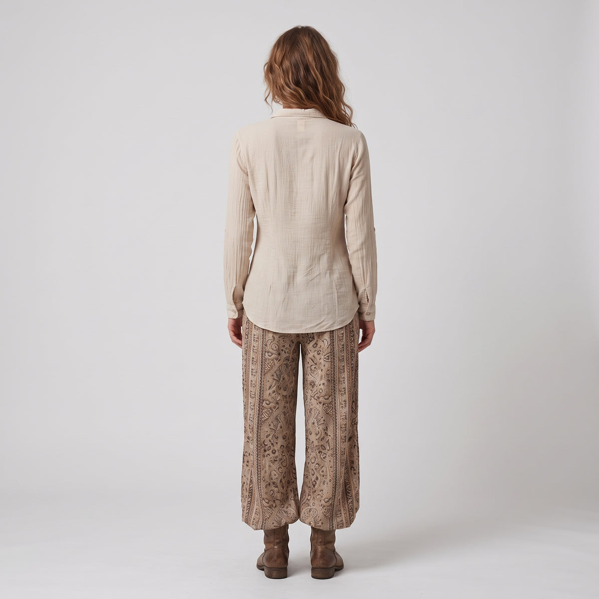 Classic Beige Button-Down Shirt
