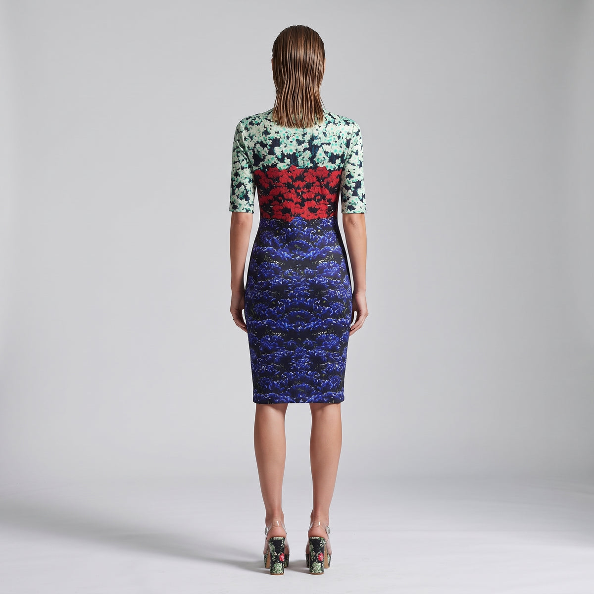 Vibrant Floral Print Mini Dress