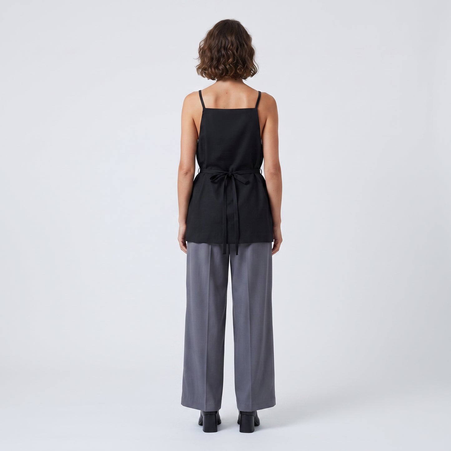 Minimalist Square Neck Peplum Top