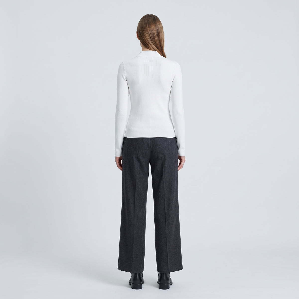 Minimalist Mock Neck Knit Top