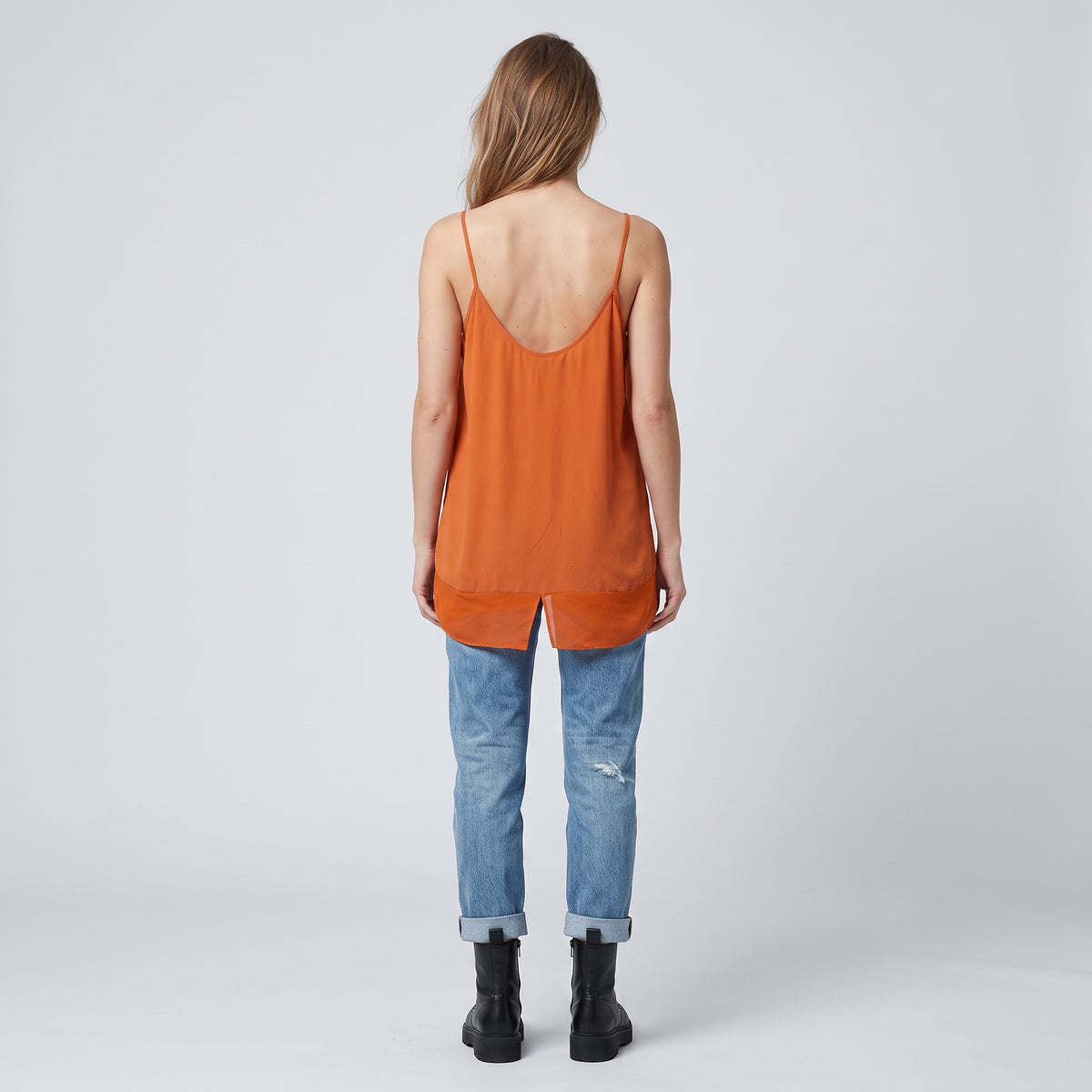 Vibrant Orange Spaghetti Strap Camisole