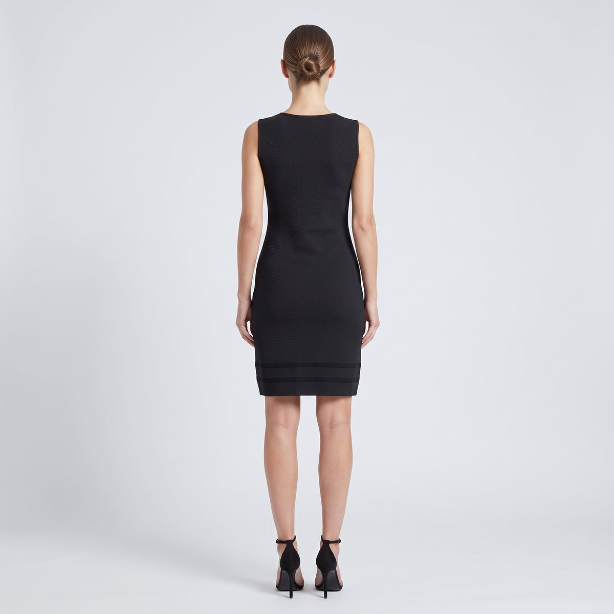 Sleeveless Textured Knit Sheath Dress
