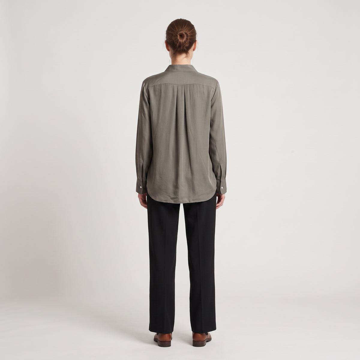 Classic Taupe Button-Down Shirt