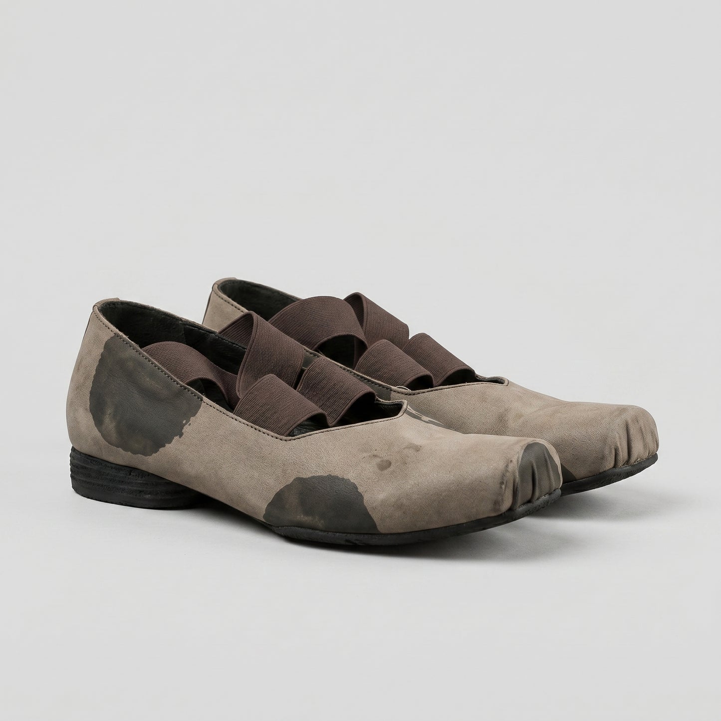 Distressed Leather Ballet Flats
