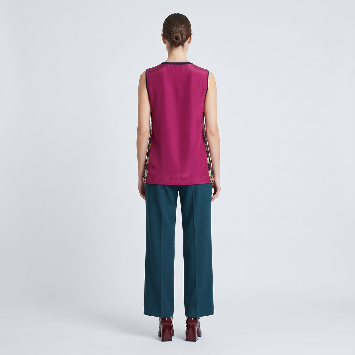 Sequin Geometric Sleeveless Top